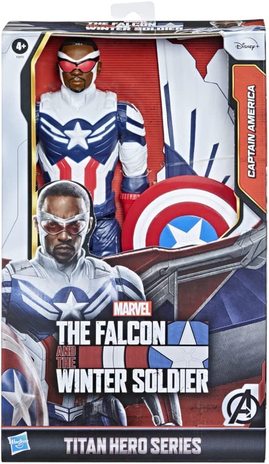 Sam Wilson Falcon avengers toy for kids in box, link to purchase item